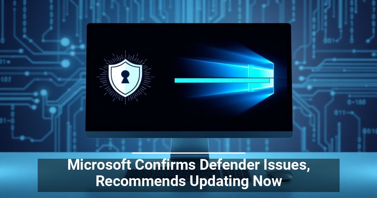 Microsoft Confirms Defender Issues, Recommends Updating Now